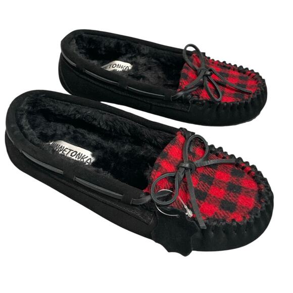 Minnetonka Allie Plaid Trapper Moccasin Slippers Women’s 8 (NWOT) - Picture 4 of 8